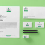 Modern Set of Stationery Branding Mockup