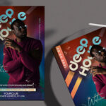 Modern Sparkly DJ party Flyer Template
