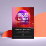 Modern Standing Book Cover Mockup