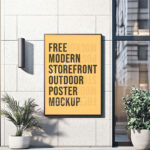 Modern Storefront Outdoor Poster Mockup