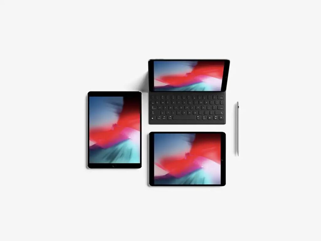 Modern Top View iPad Pro 10.5 Inch Mockup