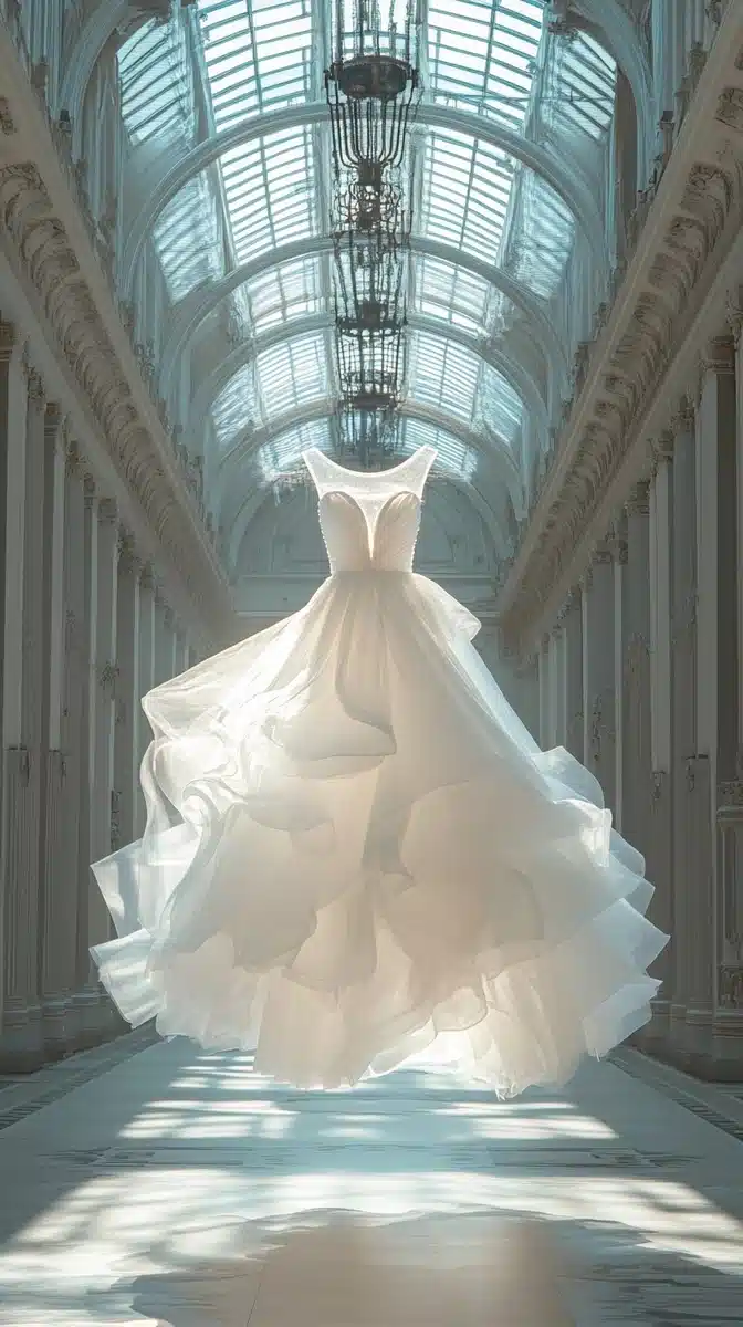 Modern Wedding Dress Display