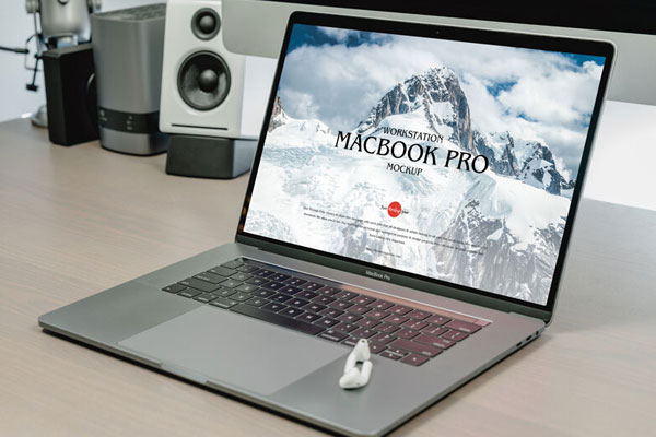 Modern Workstation MacBook Pro Mockup