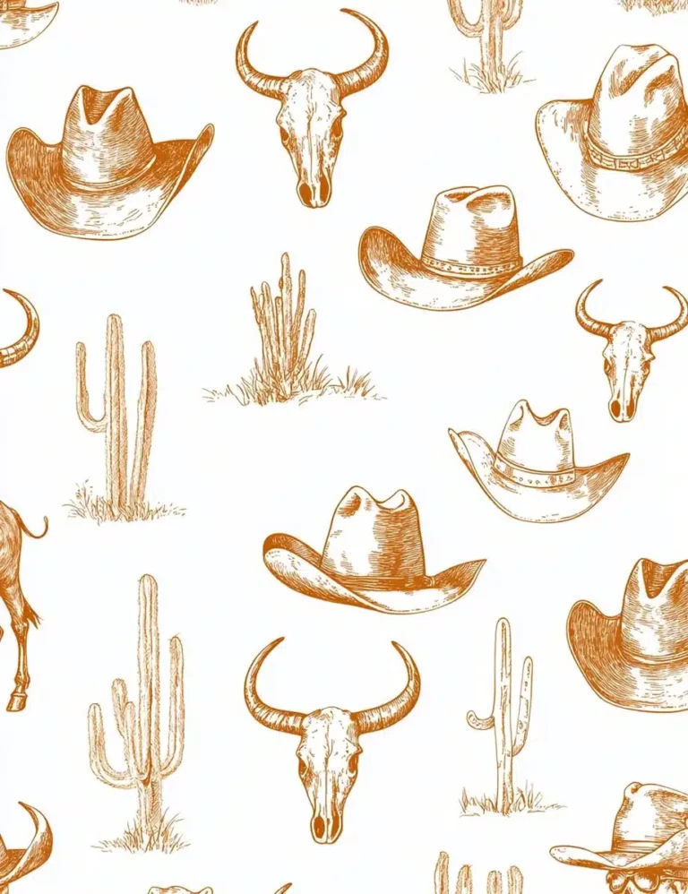 Monochrome Western Toile Pattern