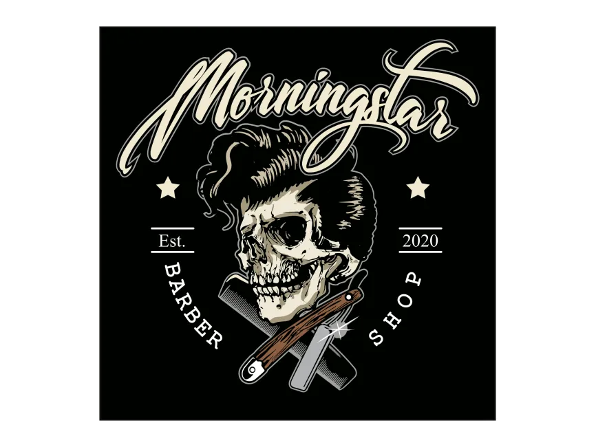 Morningstar Barber Shop Logo
