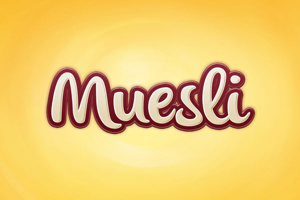 Muesli Text Effect