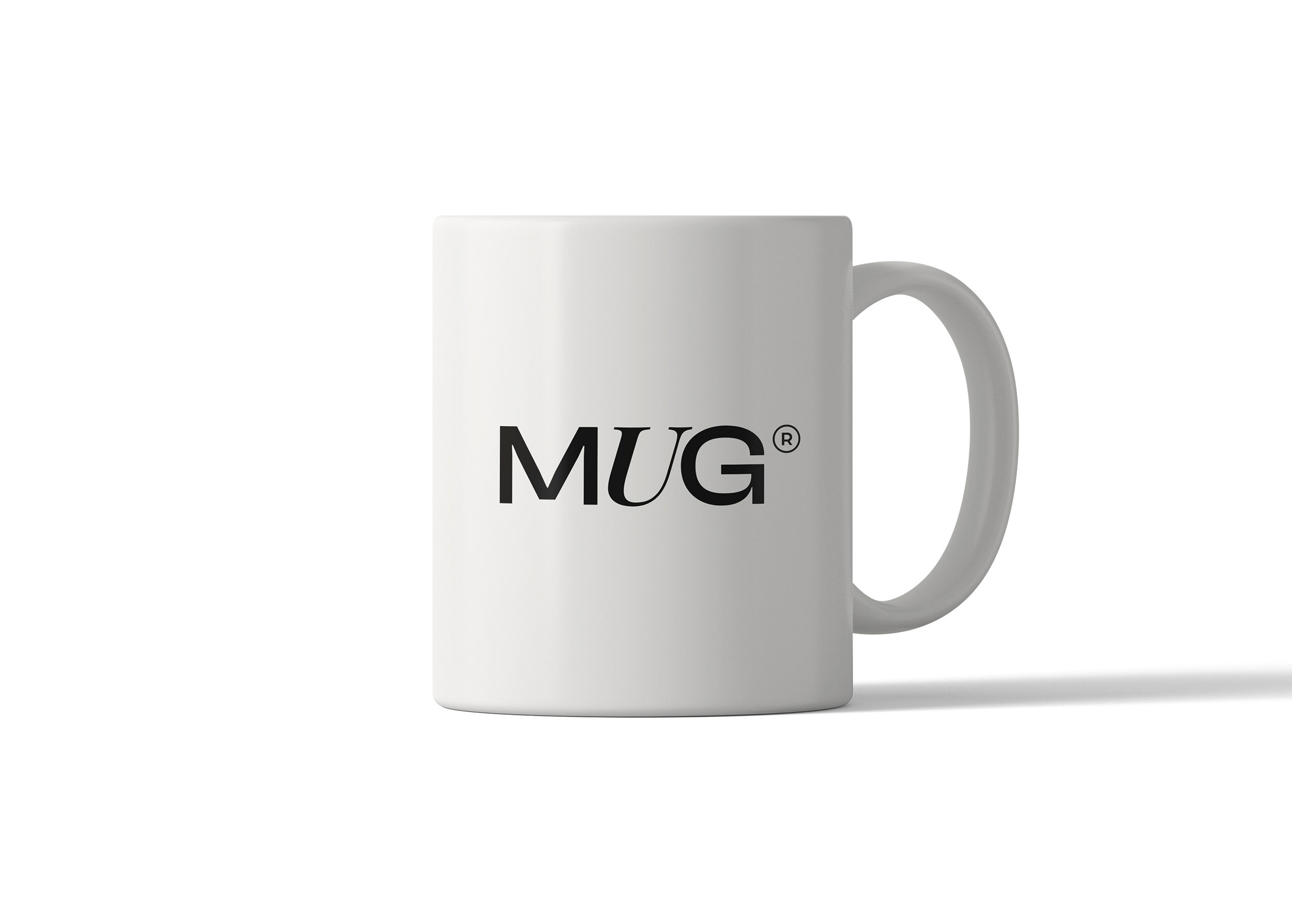 Free Mug Mockup in Front View PSD Template