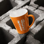 5 Mug Mockup on Concrete Brick