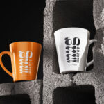 5 Mug Mockup on Concrete Brick