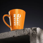 5 Mug Mockup on Concrete Brick