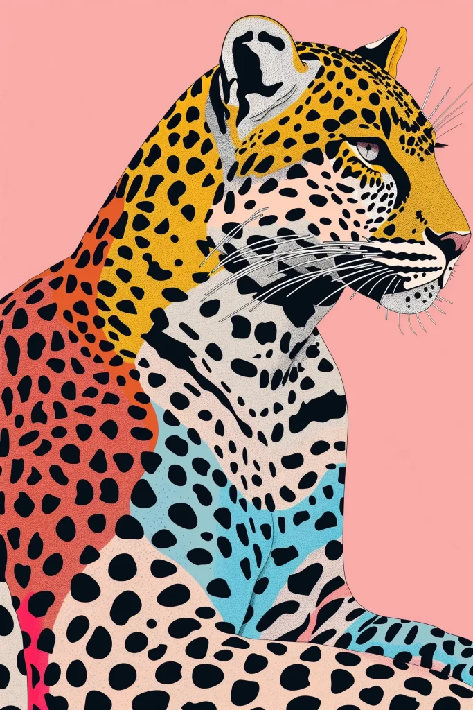 Nagai Leopard Line Art