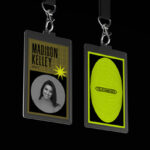 Name Tag Badge Mockup in Front View