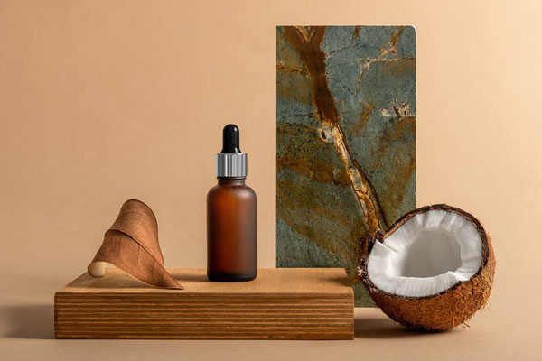 Natura Cosmetics Mockup on Wooden Board