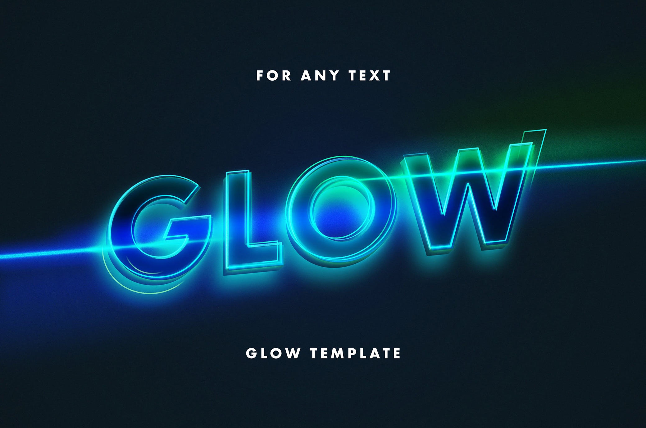 Neon Lettering Text Effect FREE PSD