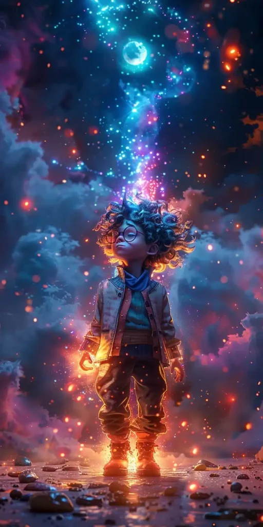 Neon Magician Boy