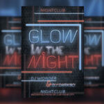 Neon Patterned Nightclub Flyer Template