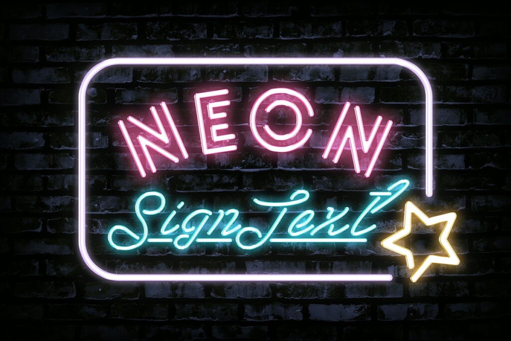 Neon Sign Text Effect