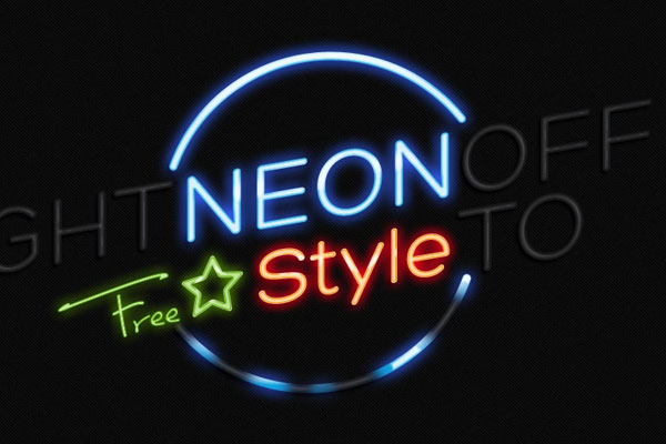 80s Neon Light Text Effect