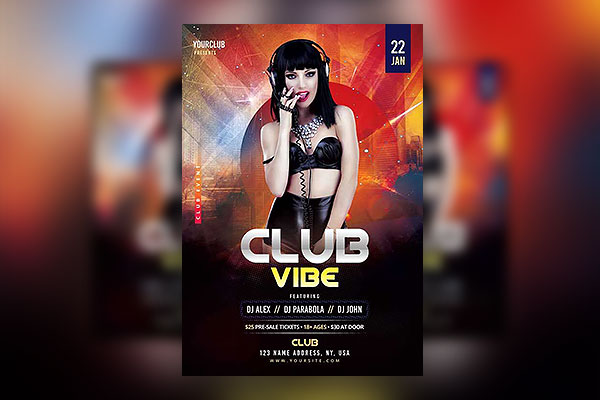 Night Club with Party Vibes Flyer Template