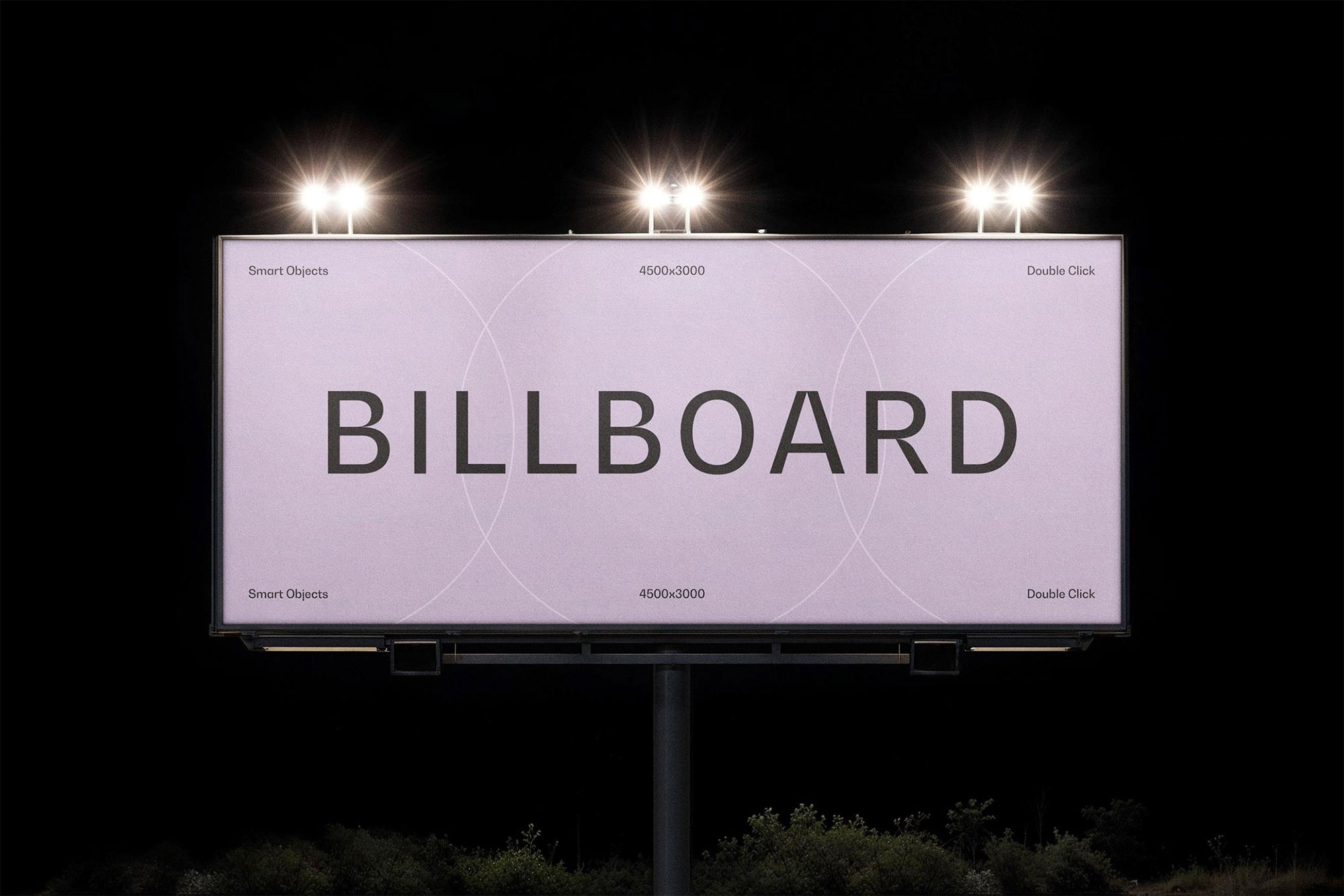 Free Nighttime Billboard Mockup PSD Template