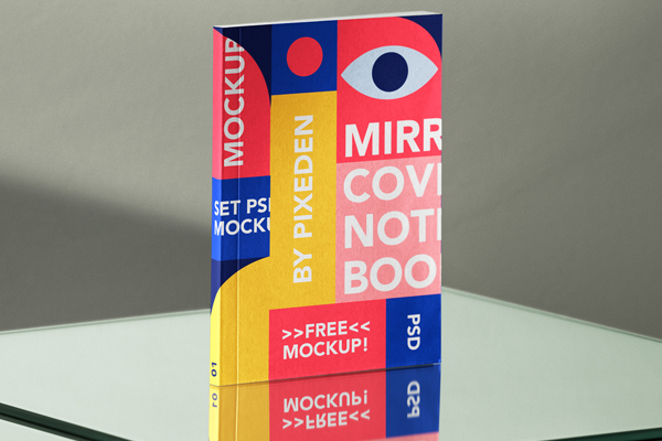 Notebook Mirror Base Scene Mockup