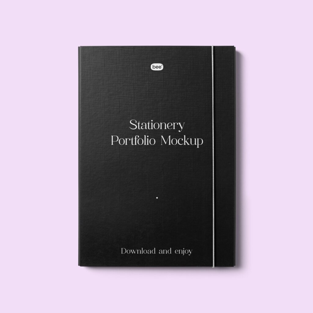 Notebook with Fine Trap Mockup in Top View