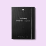 Notebook with Fine Trap Mockup in Top View