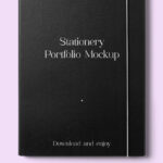 Notebook with Fine Trap Mockup in Top View