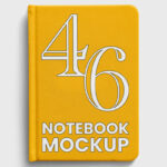 Notebook with Textured Cover Mockup