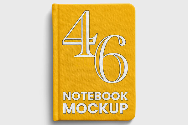 Notebook with Textured Cover Mockup