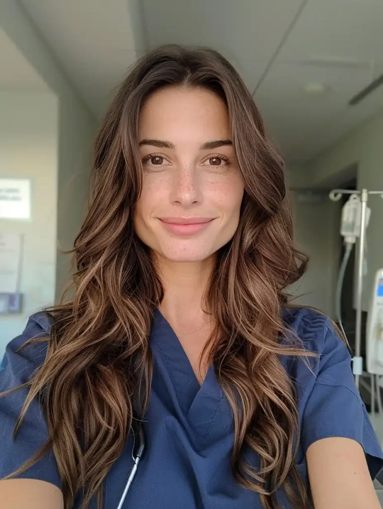 Nurse Selfie in Scrubs