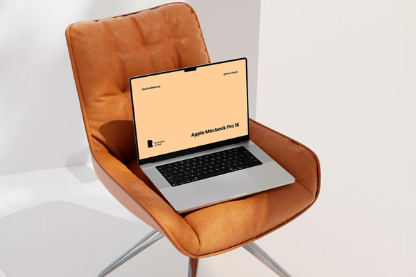 Office Chair MacBook Pro Mockup