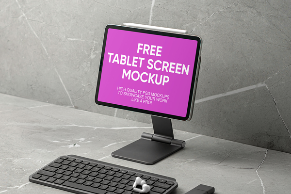 Office Tablet Screen Mockup