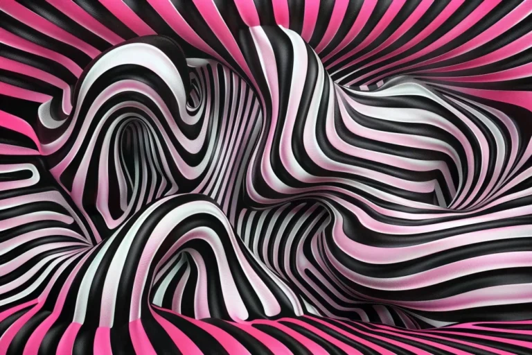 Op Art Pink Flow ai prompt preview