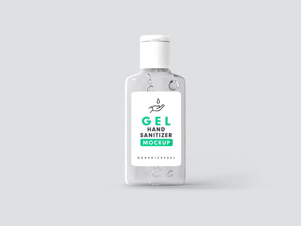 Opaque Simple Sanitizer Bottle Mockup
