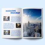 Open A4 Magazine Mockup