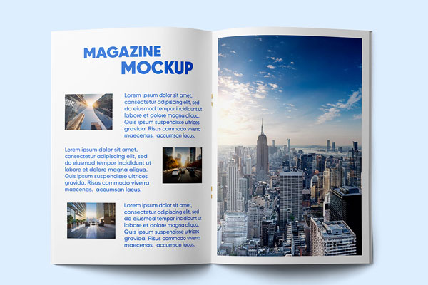 Open A4 Magazine Mockup
