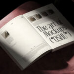 Open Book Mockup on Velvet Chair