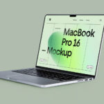Open Floating MacBook Pro Mockup