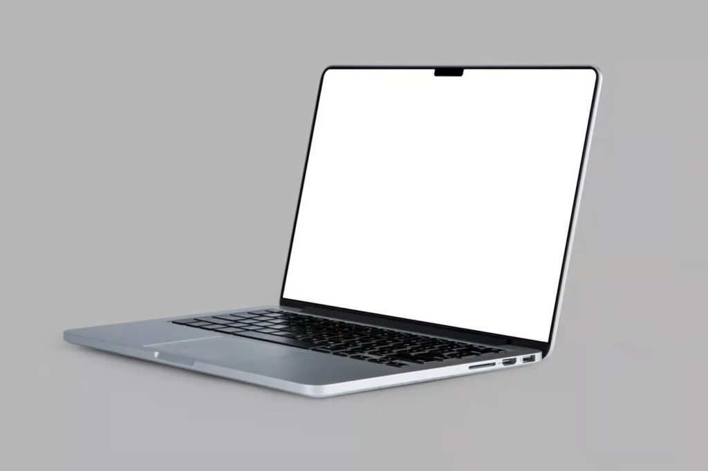 Open Floating MacBook Pro Mockup