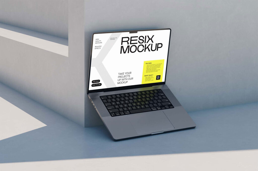 Open MacBook Pro Mockup