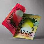 Open Magazine Mockup in Perspective Sight