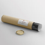 Open Paper Tube with Poster Inside Mockup