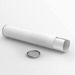 Open Paper Tube with Poster Inside Mockup