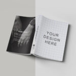 Open Paperback Book Cover Mockup