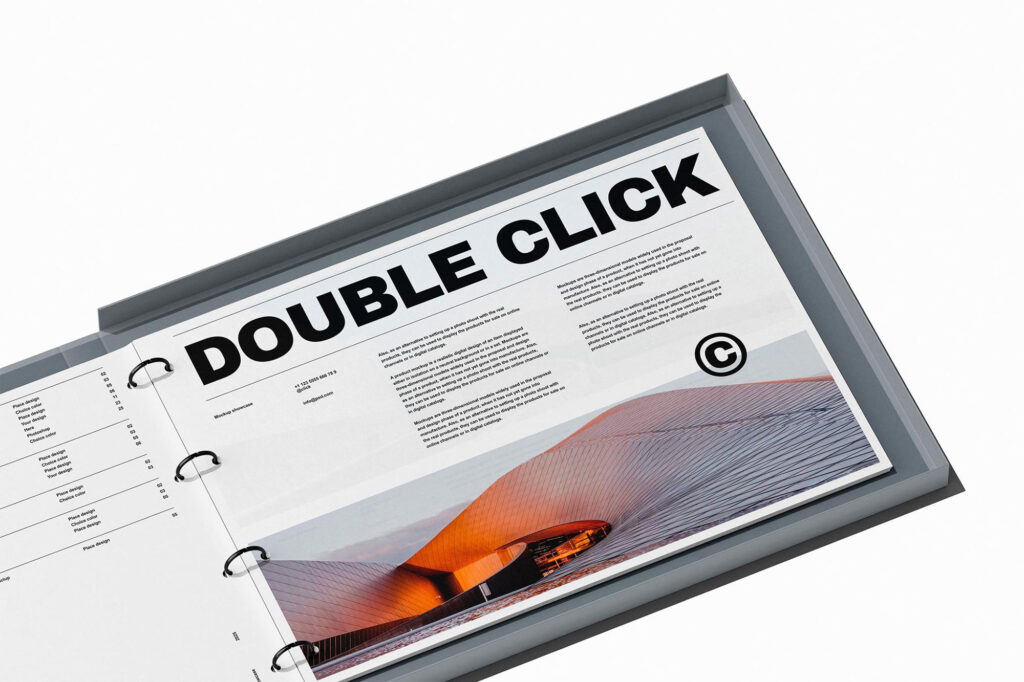 Open Ring Binder Mockup