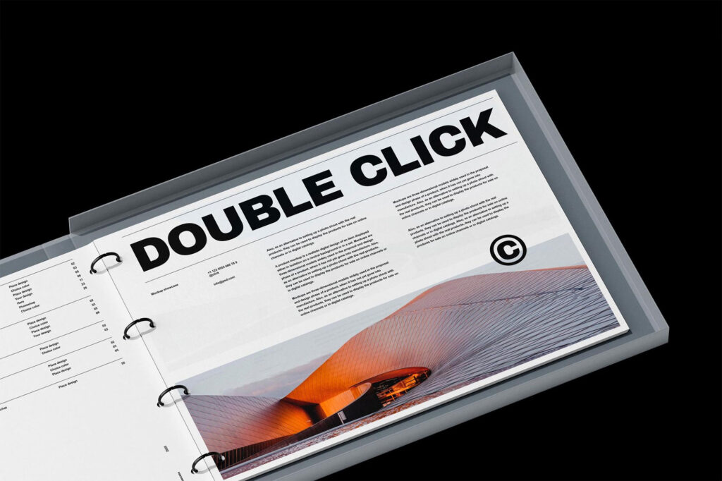 Open Ring Binder Mockup