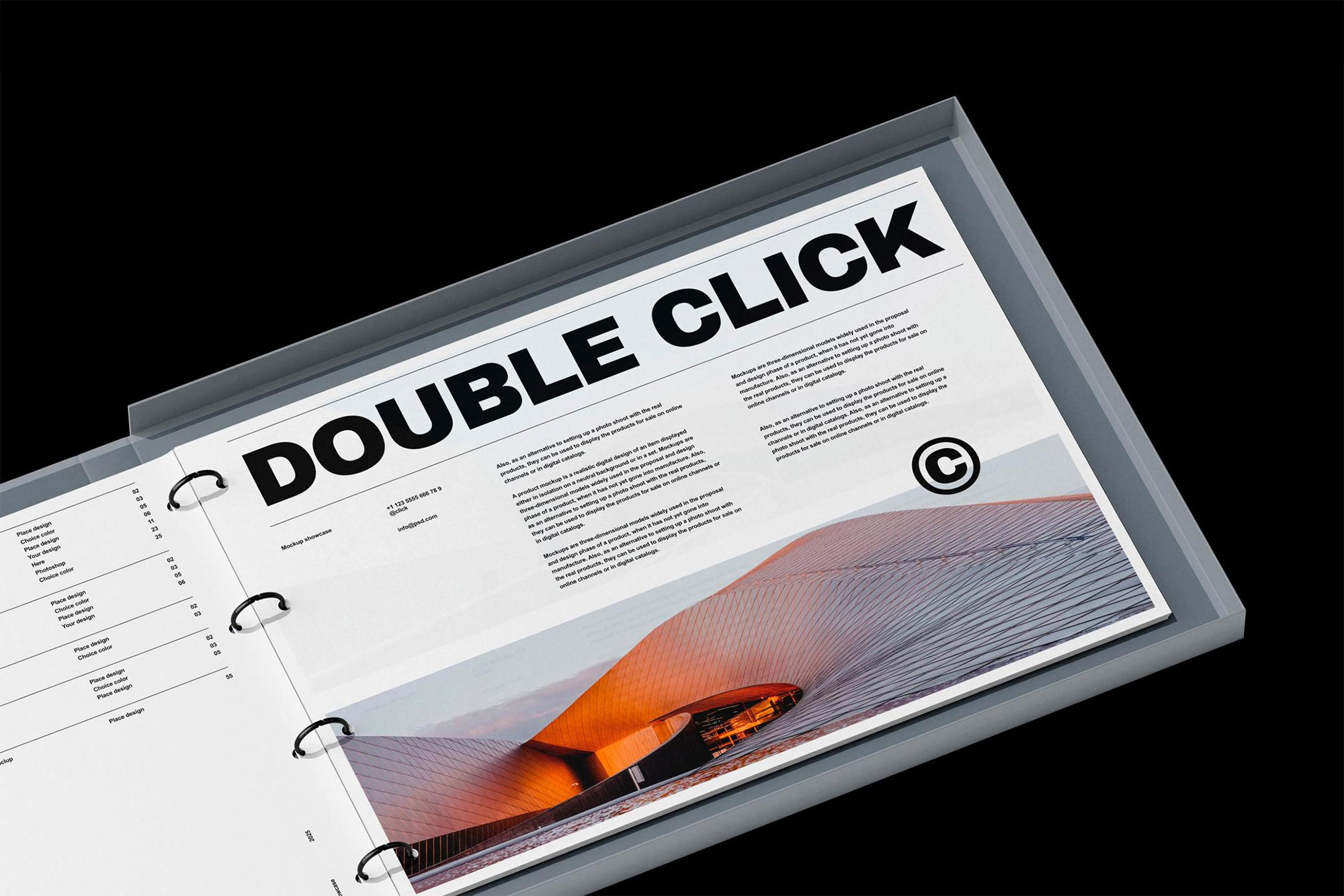 Free Open Ring Binder Mockup PSD Template