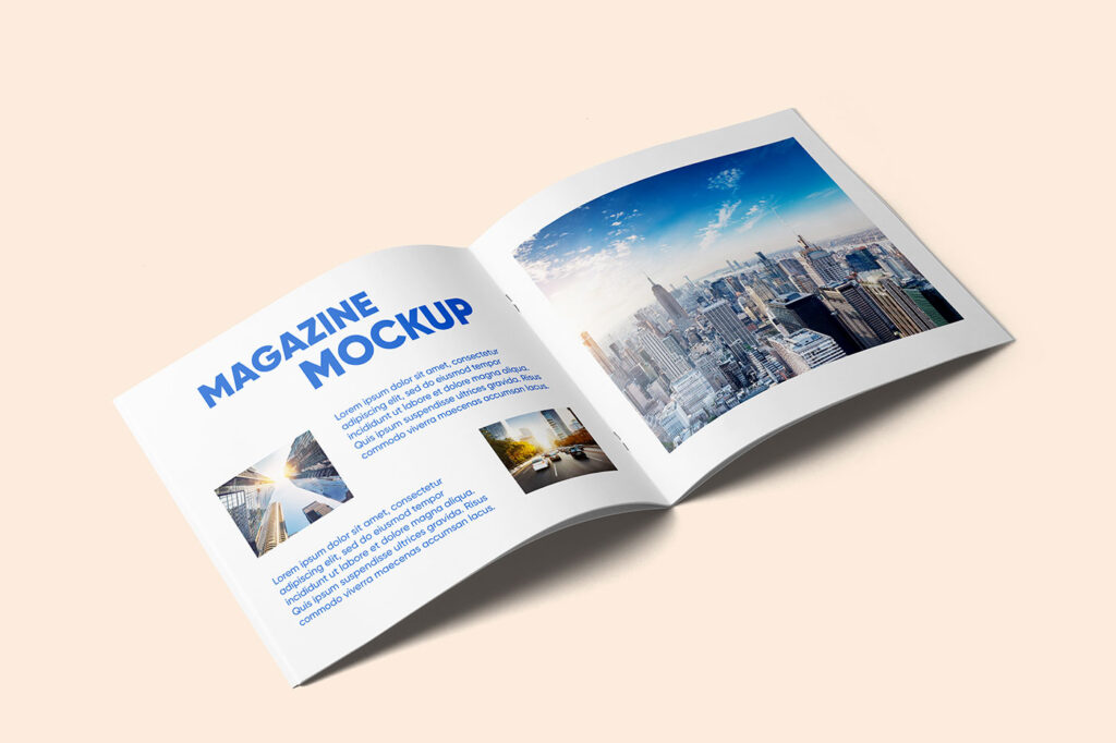 Open Soft Cover Magazine Mockup