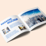 Open Soft Cover Magazine Mockup